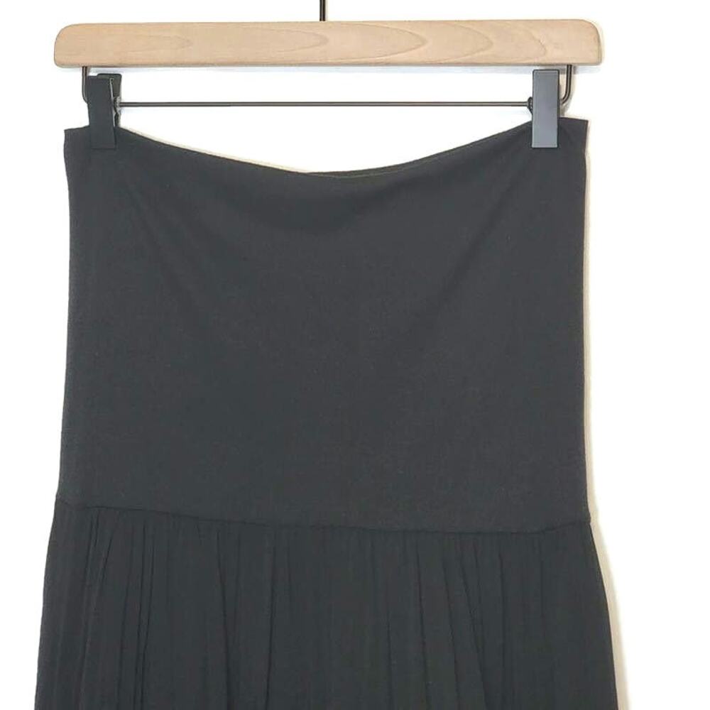 Theory Strapless Sleeveless Tiered Eyelet Black Long Maxi Dress Size S - Picture 4 of 14
